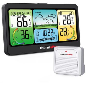 ThermoPro digitálna meteorologická stanica s farebnou obrazovkou a vonkajším senzorom TP-280