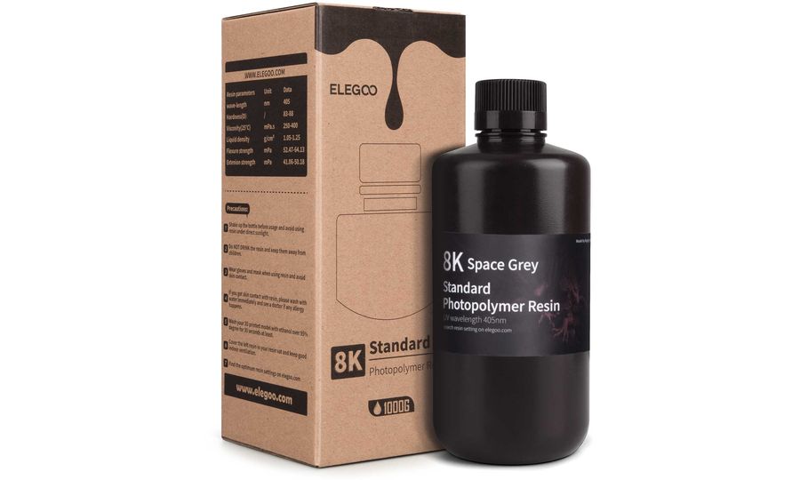 ELEGOO 8K Standard Resin 1 kg, vesmírne sivá