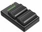 Neewer 2-Pack EN-EL15 EN-EL15 Battery Charger Set Compatible with Nikon (Micro USB Port, 2100mAh)