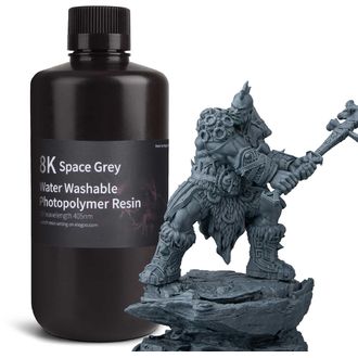 ELEGOO 8K Water Washable Resin 1kg, vesmírne sivá