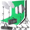 Neewer sada 3x mušelínové pozadia, 2x softbox, 4x statív + príslušenstvo