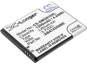 Samsung Galaxy Europa, Galaxy Player 5.8, Galaxy S Wifi 4.0 a ďalšie, 1200 mAh, Li-Ion