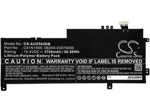 Batéria pre Asus Q536fd, Ux562, Zenbook Flip 15 Ux562fdx a ďalšie, 3700 mAh, Li-Ion
