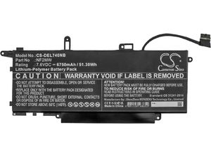 Batéria pre DELL Latitude 7310 2-in-1, Latitude 7400 2-in-1 a ďalšie, 6750 mAh, Li-Pol