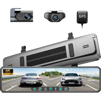 AZDOME PG18S 4K Mirror Dash Cam kamera do auta so spätným zrkadlom