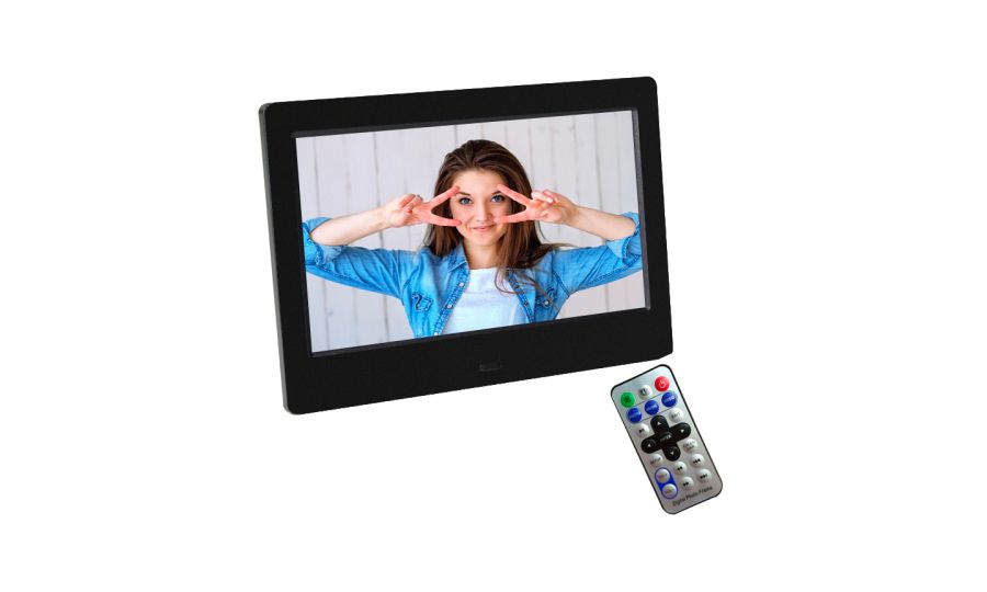 Fotorámik 7", podpora kariet SD, možnosť montáže na stenu, čierny