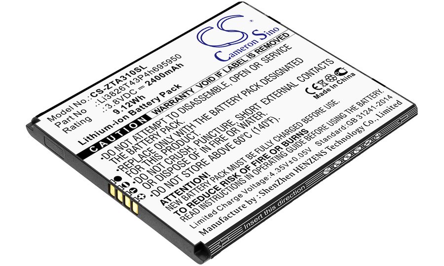 Batéria pre ZTE Blade A3/A5/Optus X Power 2, kapacita 2400 mAh, Li-Ion