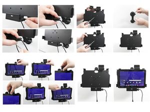 Držiak Brodit pre Samsung Galaxy Tab Active 4 Pro SM-T630/SM-T636, zabezpečenie, OTG, nabíjanie z CL