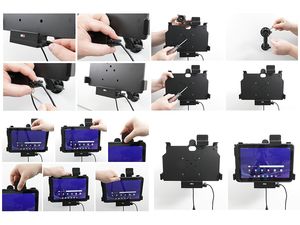 Brodit držiak pre Samsung Galaxy Tab Active 4 Pro SM-T630/SM-T636, zabezpečenie, OTG, skryté nabíjanie