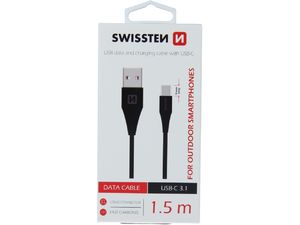 Kábel USB-C s mimoriadne dlhým konektorom USB-C (9 mm) pre odolné telefóny a puzdrá, 1,5 m