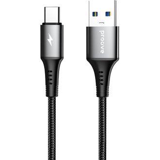 Proove WIREX kábel USB-A / USB-C, 3A/15W, 480Mbps, 1m, hliníková zliatina, opletený