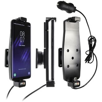 Brodit držiak do auta na Samsung Galaxy S10/S9/S8 a iné s pružinou, s pon. z CIG. zapaľovača/USB