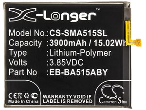 Batéria pre Samsung Galaxy A51 2019, Samsung Sm-A515f/dsm (ekv. Samsung EB-BA515ABE), 3900 mAh