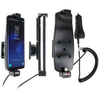 Brodit držiak do auta na Samsung Galaxy S9 a S8 a iné, s pružinou, s nabíjaním z cig. zapaľovača