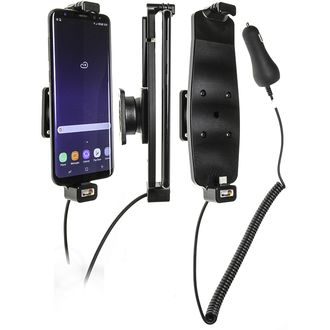 Brodit držiak do auta na Samsung Galaxy S9+ a S8+ a iné, s pružinou, s nabíjaním z cig. zapaľovača