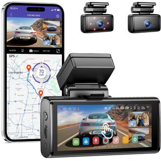 AZDOME M580 4K Dash Cam Kit so zadnou a vnútornou kamerou