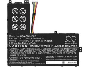 Batéria pre Acer Swift 3 SF315, 3150 mAh, Li-Ion
