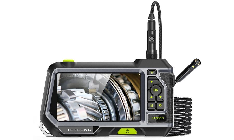 Teslong Endoskop NTS500 s 5" IPS displejom, 8mm sondou, duálnou kamerou, 3m kábel, z druhej ruky