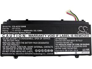 Batérie pre Acer Aspire S13, Chromebook R13 (ekv. AP15O3K), 4600mAh