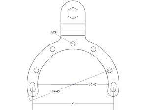 RAM Mounts držiak viečka nádrže motocykla, veľký, rozstup skrutiek 101,6 mm, RAM-B-411U