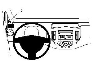 Brodit ProClip pre Nissan NV200/Evalia 10-23, vľavo na stĺpiku