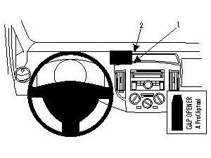 Brodit Montážny držiak ProClip pre Nissan Evalia 10-21/NV200 10-23, na stred