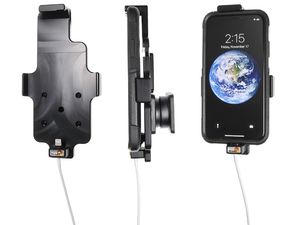 Brodit držiak na Apple iPhone Xs/X v puzdre, s istením, s priechodkou pre orig. Lightning kábel