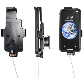 Brodit držiak na Apple iPhone Xs/X v puzdre, s istením, s priechodkou pre orig. Lightning kábel