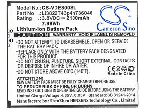 Batéria pre Vodafone Smart E8/VDF 511/513 / ZTE Tempo Go/X, 2100mAh, Li-Ion