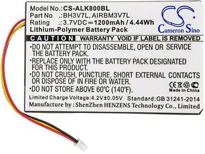 Batérie pre Autec Air A4, A6, A8 (ekv. AIRBM3V7L), 1200mAh
