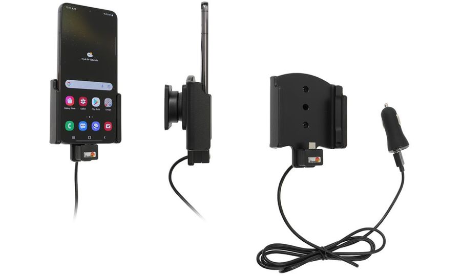 Brodit držiak do auta pre Samsung Galaxy S22+, bez puzdra, s CL/USB nabíjaním