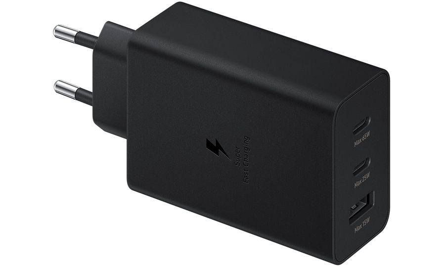 Samsung Power Adapter Trio 65W, cestovná rýchlonabíjačka bez kábla, čierna