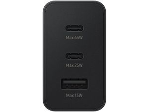 Samsung Power Adapter Trio 65W, cestovná rýchlonabíjačka bez kábla, čierna