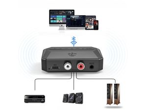 VAORLO Bluetooth 5.3 audio prijímač, RCA (Cinch), 3,5 mm AUX, USB, microSD, NFC, mikrofón, do auta