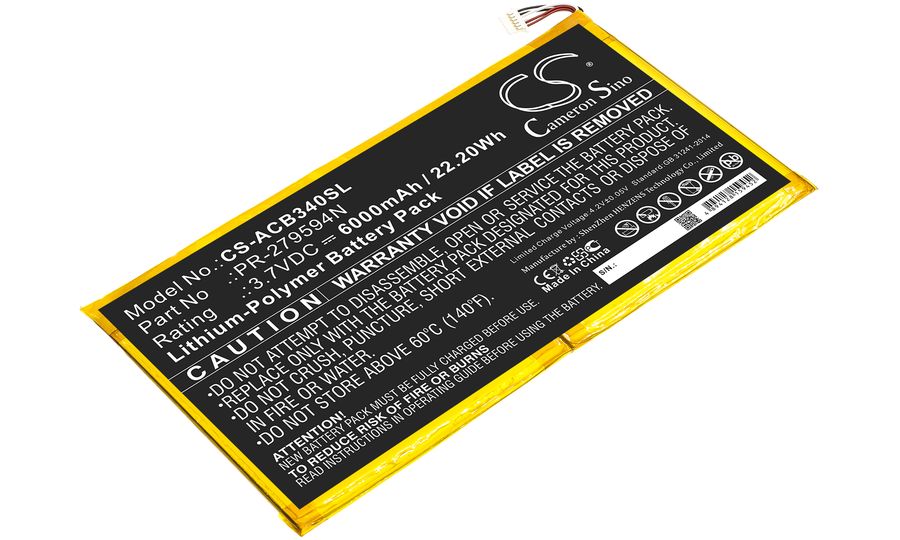Batéria pre Acer Iconia One 10 B3-A40, 6000 mAh, Li-Pol, 6 pinov