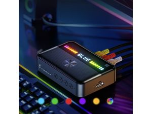 VAORLO RGB Bluetooth 5.3 audio prijímač/vysielač/DAC, NFC, USB, 3,5 mm AUX, RCA, SPDIF