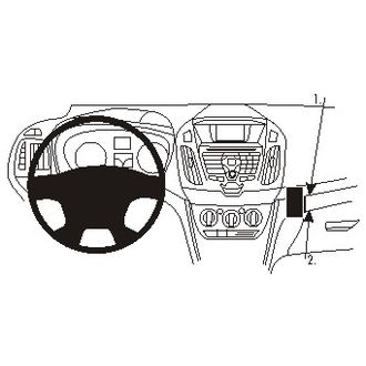 Brodit ProClip pre Ford Tourneo Connect/Transit Connect 14-18, na stred vpravo