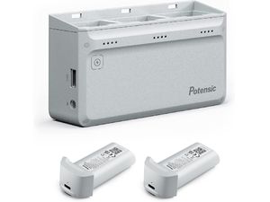 Potensic 3-polohová rýchlonabíjačka pre Atom 4K SE 60W More Power, sada so sieťovým adaptérom a 2x batériami