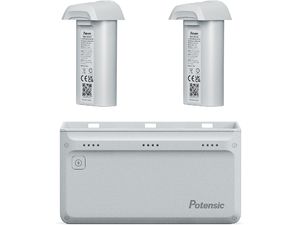 Potensic 3-polohová rýchlonabíjačka pre Atom 4K SE 60W More Power, sada so sieťovým adaptérom a 2x batériami