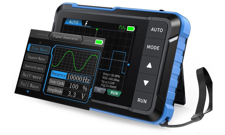 FNIRSI DSO153 Digitálny ručný osciloskop a generátor signálov, 1 MHz