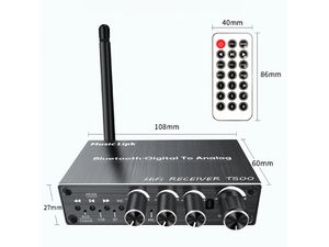 VAORLO Bluetooth 5.3 audio prevodník/prijímač, RCA, 3,5 mm AUX, 6,5 mm AUX, USB
