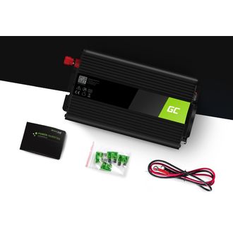 Green Cell Power Inverter menič napätia z 24V na 230V, 1000W/2000W, modifikovaná sínusoida