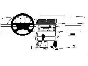 Brodit ProClip montážna konzola pre BMW M3 E46 98-04/BMW Compact 01-07, na stred vpravo dole