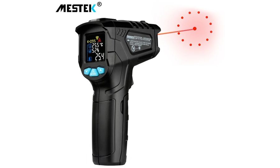 Mestek IR01D priemyselný bezkontaktný teplomer a vlhkomer, 12-bodová laserová indikácia, -50/800 °C