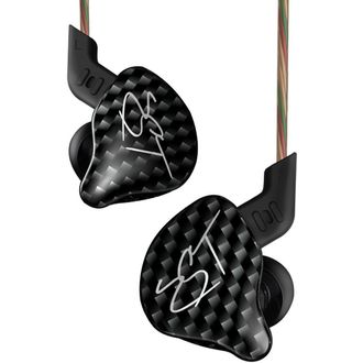 KZ ZST, hybridné HiFi slúchadlá s mikrofónom, čierna/sivá