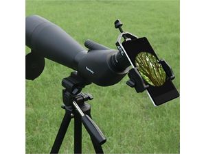 Držiak na telefón pre ďalekohľady, čierny