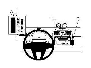 Brodit ProClip montážna konzola pre Smart ForTwo 08-10, NE pre modely s priehradkou, na stred
