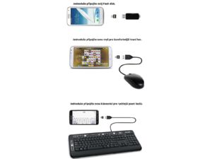 MicroUSB OTG adaptér pre pripojenie flashky, klávesnice, myši