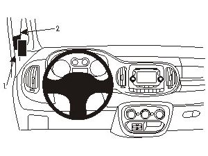 Brodit ProClip montážna konzola pre Fiat 500 L 13-22, vľavo na stĺpik
