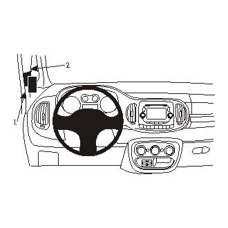 Brodit ProClip montážna konzola pre Fiat 500 L 13-22, vľavo na stĺpik